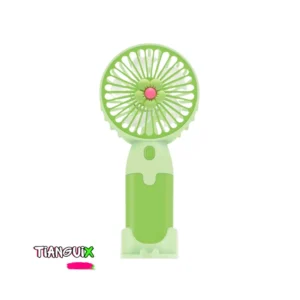 Mini Ventilador Floral 3 Velocidades con Soporte para Celular