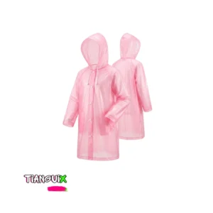 Impermeable Infantil Reutilizable con Gorro y Broches
