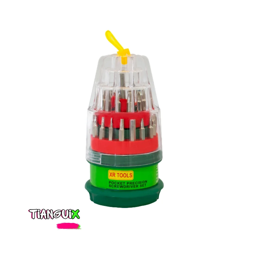 Kit de Destornillador de Precisión 31 en 1 de Acero CRV