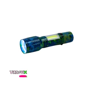 Mini Linterna Táctica Camuflaje con Zoom y LED COB Lateral