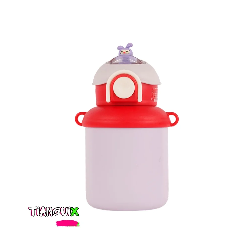 Termo Botella Kawaii 500ml con Correa y Stickers para Niños - Imagen 2