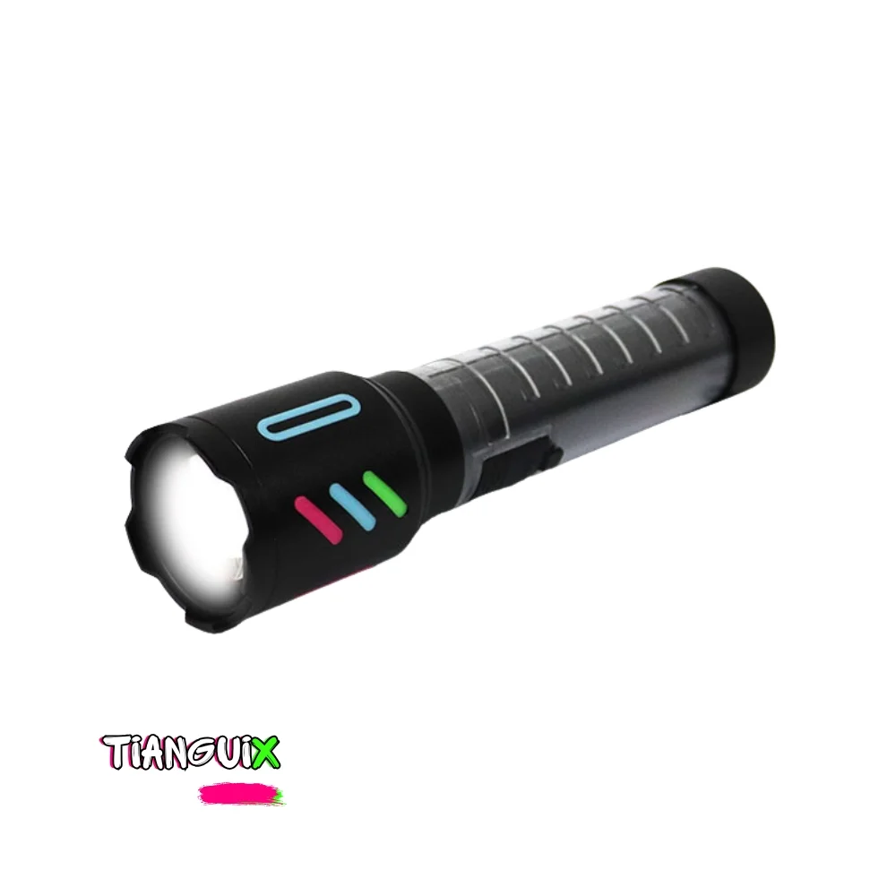 Linterna LED Táctica Pro 2 en 1 con Power Bank y Luz de Emergencia