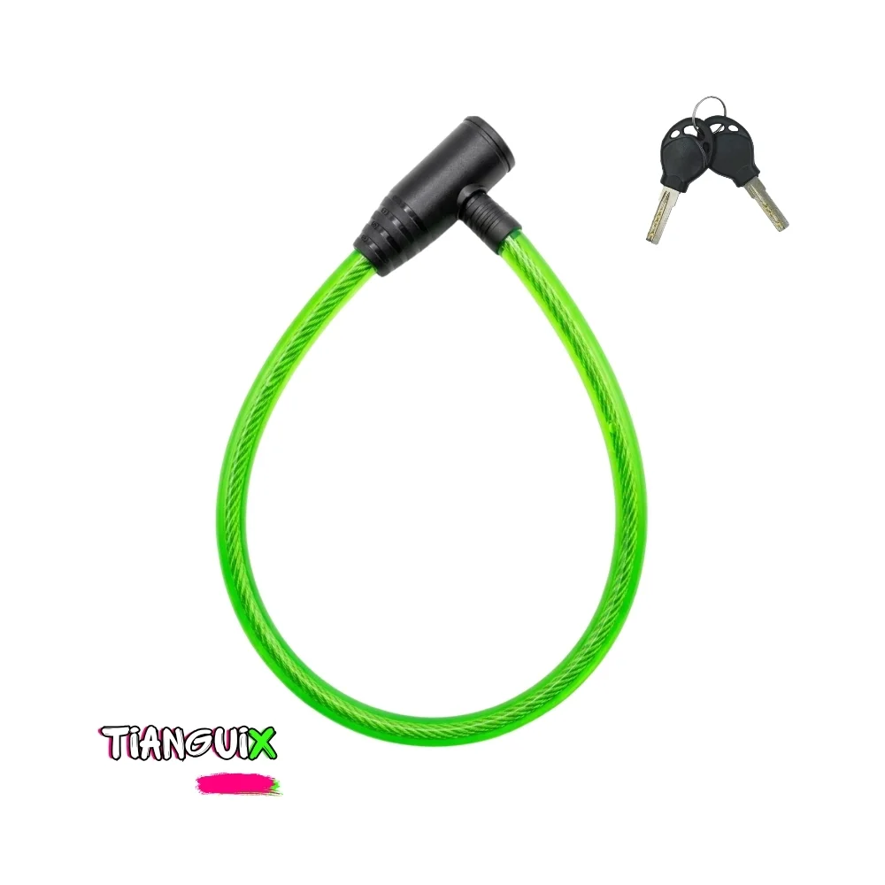 Candado de Cadena de 60 cm para Bicicleta y Moto con Llave Plana