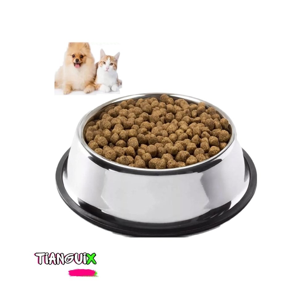 Plato de Acero Inoxidable con Antiderrapante 16 cm