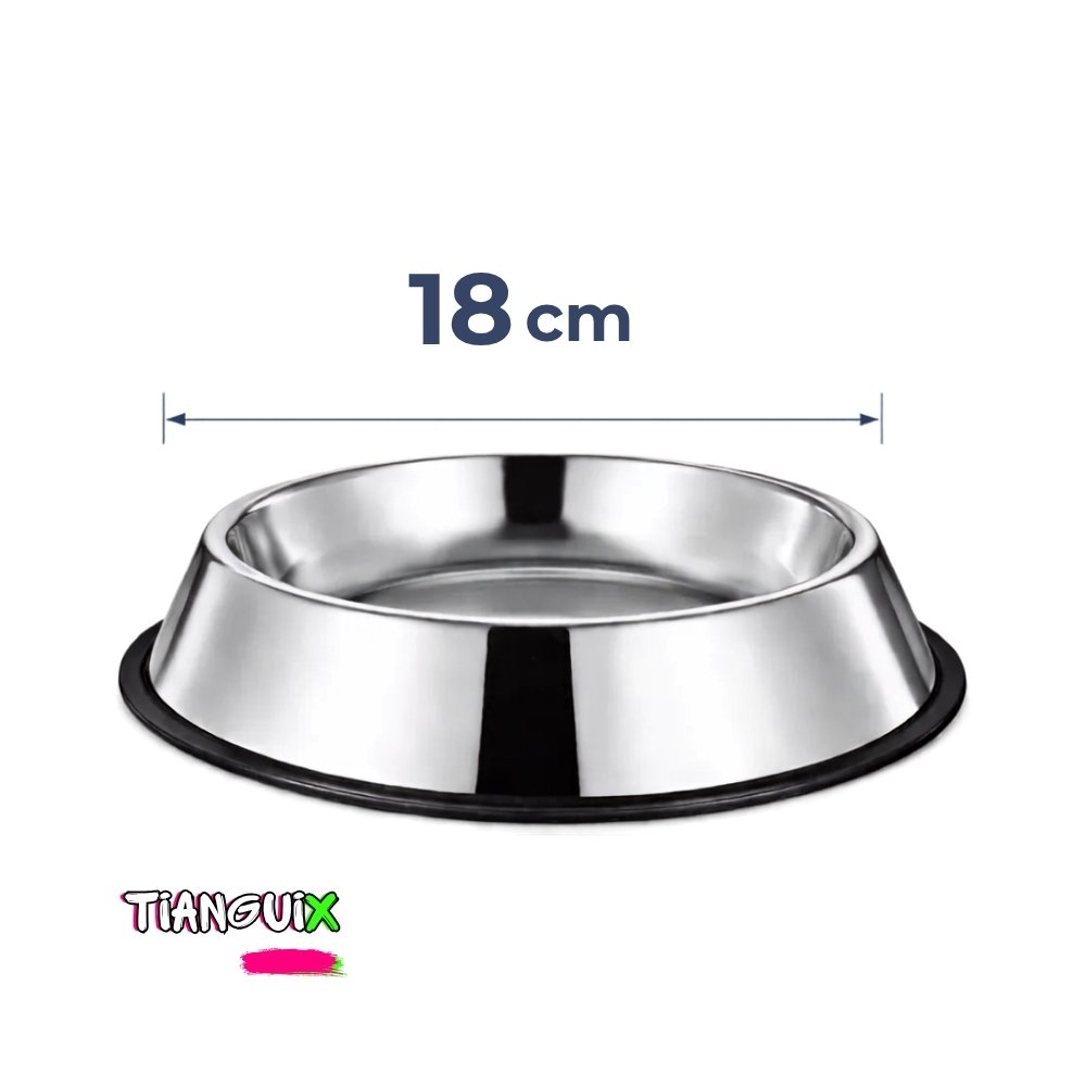 Plato de Acero Inoxidable con Antiderrapante 18 cm - Imagen 3