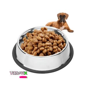 Plato de Acero Inoxidable con Goma Antiderrapante 22 cm
