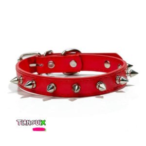 Collar Tacto-Piel con Estoperoles de Picos para Perro