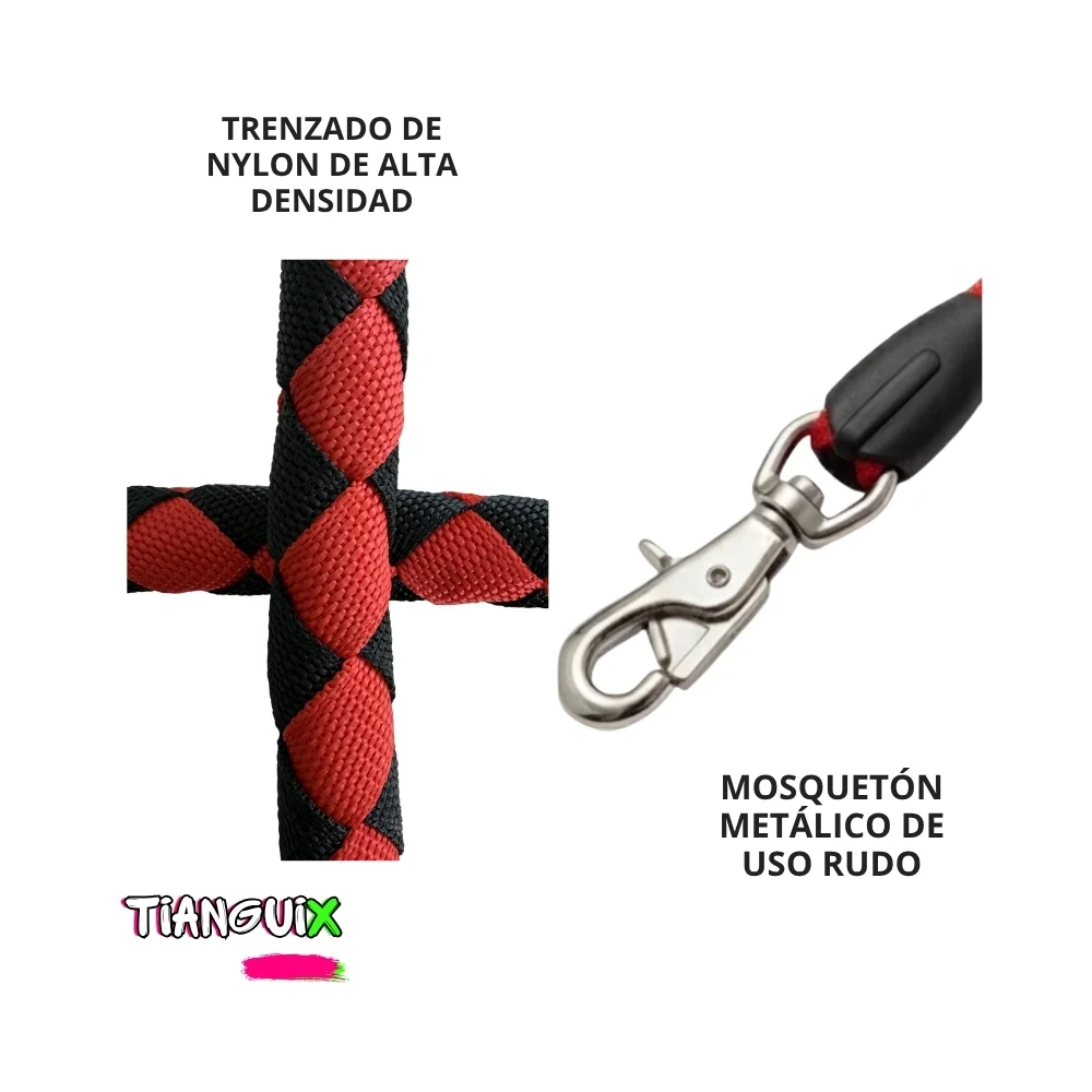 Cadena de Nylon Trenzada Uso Rudo para Perro - Imagen 2