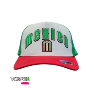 Gorra Tricolor México con Letras Deportivas en Relieve