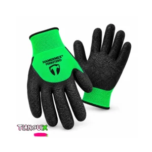 Guantes de Trabajo con Látex Esponjoso Verde Neón