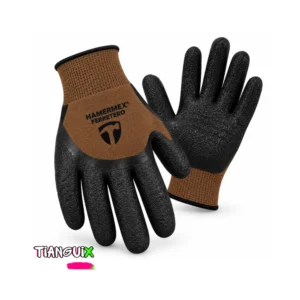 Guantes de Trabajo con Látex Esponjoso Café