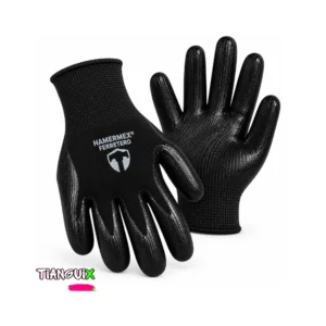 Guantes de Trabajo con Recubrimiento de Nitrilo Negro