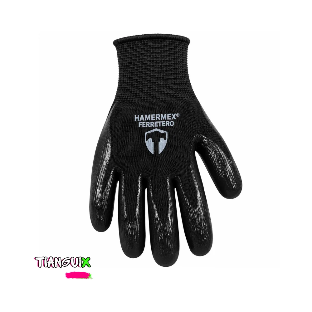 Guantes de Trabajo con Recubrimiento de Nitrilo Negro - Imagen 3