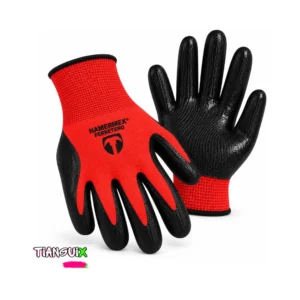 Guantes de Trabajo con Recubrimiento de Nitrilo Rojo