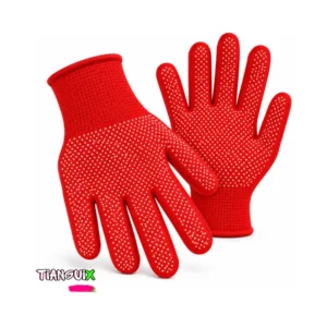Guantes de Trabajo con Puntos Antiderrapantes Rojos