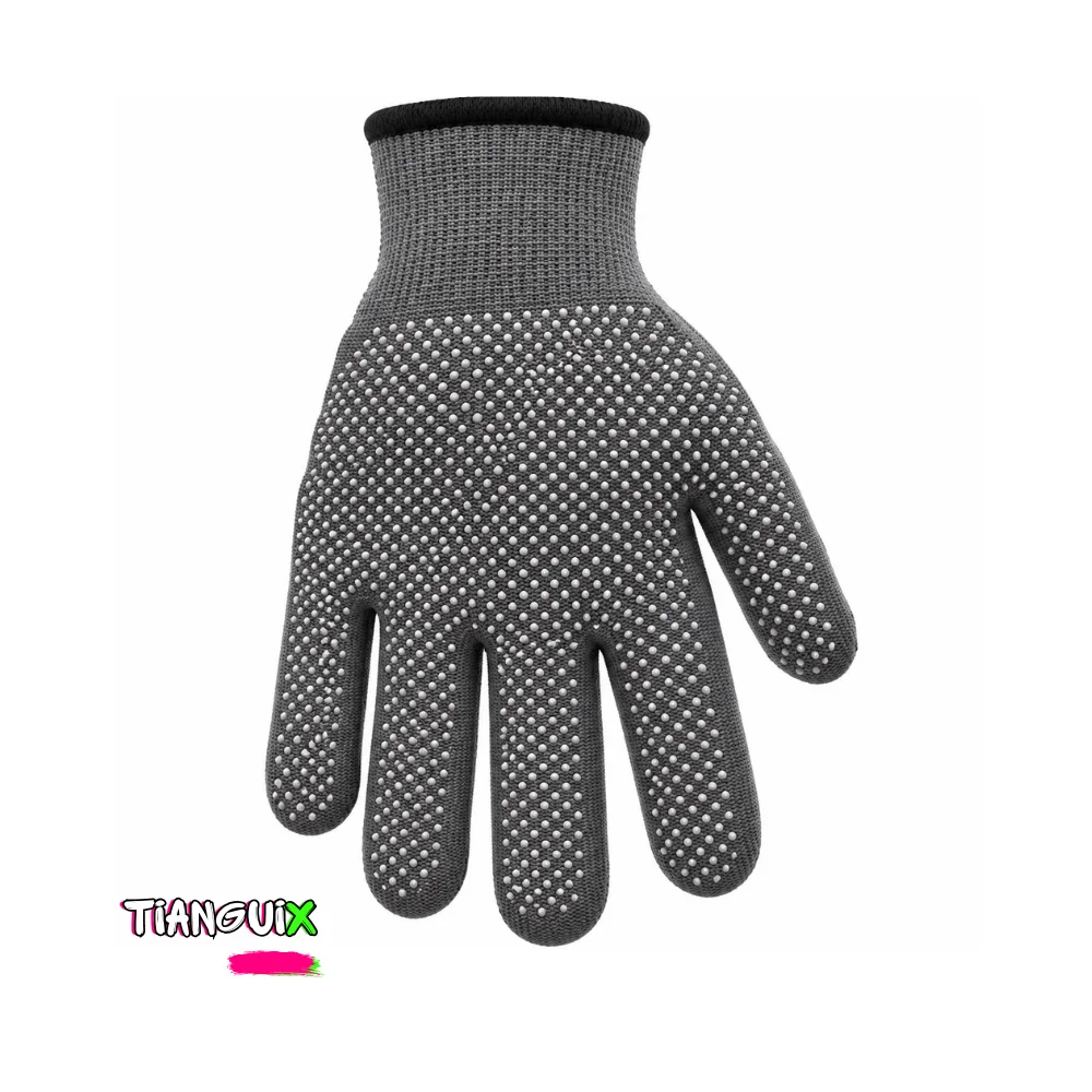 Guantes de Trabajo con Puntos Antiderrapantes Grises - Imagen 3